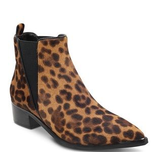 Marc Fisher Women's Yale Calf Hair Booties In Leopard 6.5